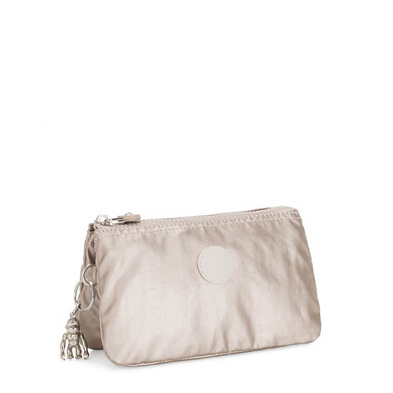 Bolsas Kipling Creativity Large Metallic Pouch Rosas | MX 2084ZU